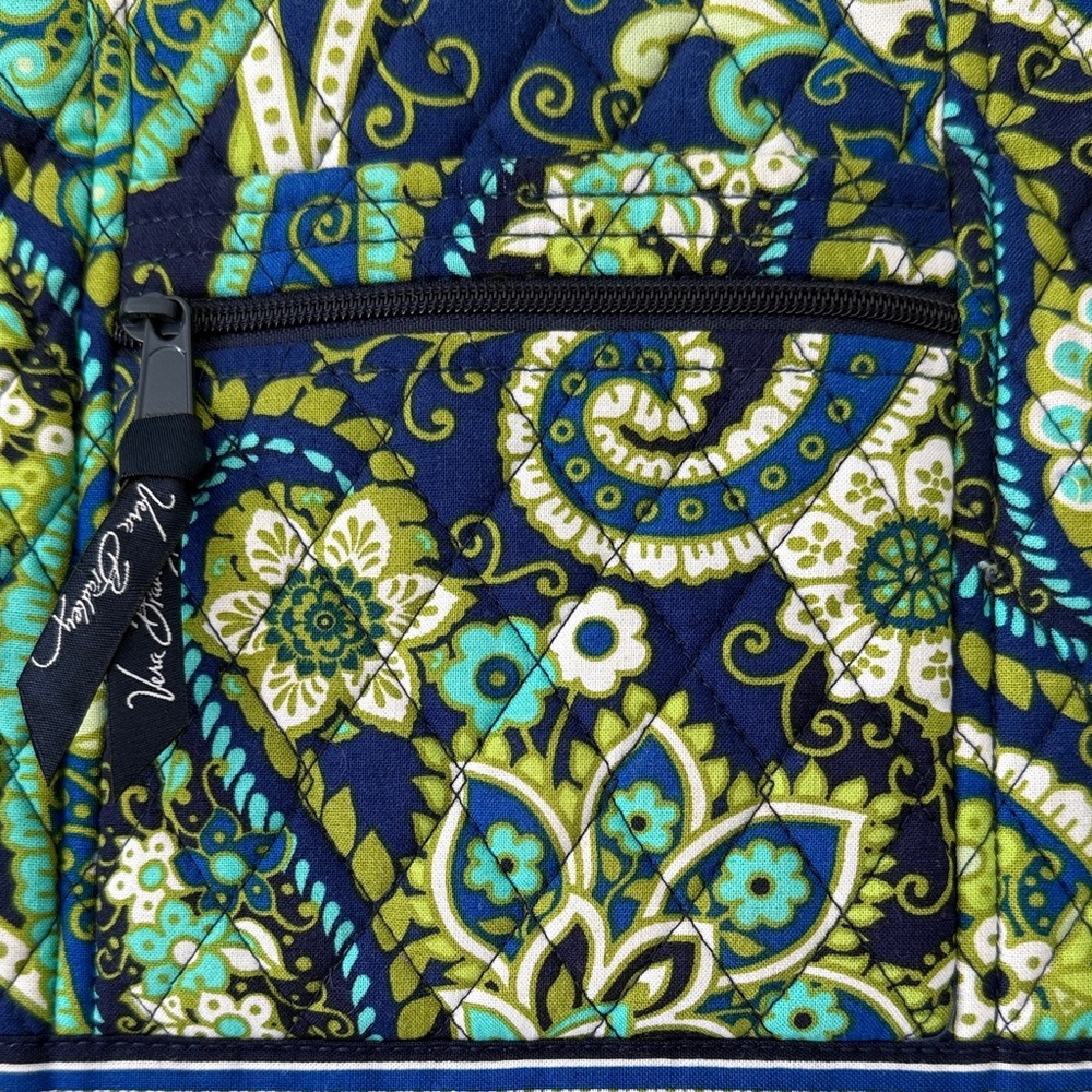 Vera Bradley Floral & Paisley Patterned Tote Bag - Blue and Green - Picture 2 of 4